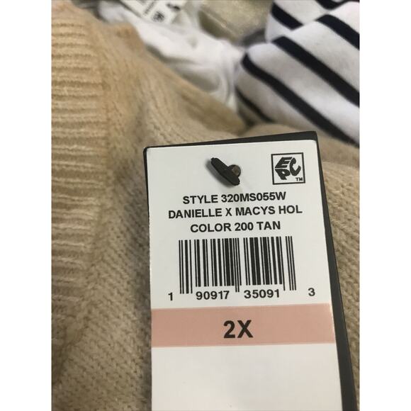 Danielle Bernstein Trendy Plus Size Pullover Sweater Long Sleeve Crew Neck 2X - Picture 2 of 3